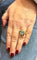 Bague 52 Bague en or jaune 18 carats avec topaze bleue triangulaire 58 Facettes