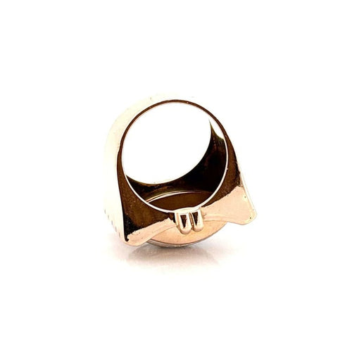 Bague 52 Bague tank en or rose et blanc 18 carats et diamants 58 Facettes