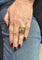 Bague 52 Bague tank en or rose et blanc 18 carats et diamants 58 Facettes