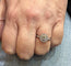 Bague 52 Solitaire - Bague halo en or blanc 18 carats et diamants 58 Facettes