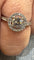 Bague 52 Solitaire - Bague halo en or blanc 18 carats et diamants 58 Facettes