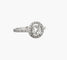 Bague 52 Solitaire - Bague halo en or blanc 18 carats et diamants 58 Facettes