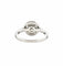 Bague 52 Solitaire - Bague halo en or blanc 18 carats et diamants 58 Facettes