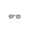 Bague 53 Bague duo ouverte en or blanc 18 carats sertie de diamants 58 Facettes