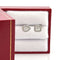 Bague 53 Bague duo ouverte en or blanc 18 carats sertie de diamants 58 Facettes