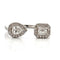 Bague 53 Bague duo ouverte en or blanc 18 carats sertie de diamants 58 Facettes