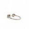 Bague 53 Bague duo ouverte en or blanc 18 carats sertie de diamants 58 Facettes