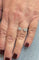 Bague 53 Bague duo ouverte en or blanc 18 carats sertie de diamants 58 Facettes