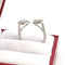 Bague 53 Bague duo ouverte en or blanc 18 carats sertie de diamants 58 Facettes