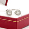 Bague 53 Bague duo ouverte en or blanc 18 carats sertie de diamants 58 Facettes