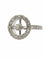 Bague 52 Bague ancienne en or blanc 18 carats avec diamants 58 Facettes
