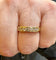 Bague 55 Demi-alliance - Bague en or jaune 18 carats et diamants 58 Facettes
