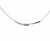 Collier Collier câble trilogie en or blanc 18 carats et diamants 58 Facettes