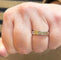 Bague 53 Demi-alliance - Bague en or blanc 18 carats et diamants baguette 58 Facettes