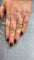 Bague 53 Demi-alliance - Bague en or blanc 18 carats et diamants baguette 58 Facettes