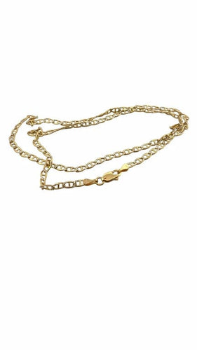 Collier Chaîne maille marine bicolore en or 18 carats 58 Facettes