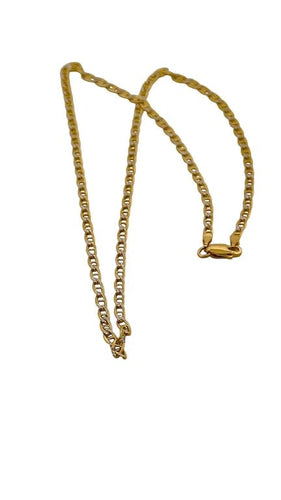 Collier Chaîne maille marine bicolore en or 18 carats 58 Facettes
