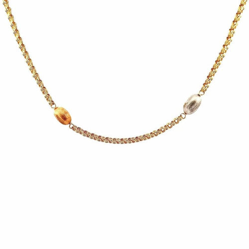 Collier Collier sautoir en or tricolore 18 carats (750/1000) 58 Facettes