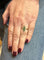 Bague 54 Bague marquise style ancien en or jaune 18 carats, émeraudes et diamants 58 Facettes