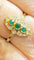 Bague 54 Bague marquise style ancien en or jaune 18 carats, émeraudes et diamants 58 Facettes