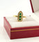 Bague 54 Bague marquise style ancien en or jaune 18 carats, émeraudes et diamants 58 Facettes