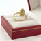 Bague 54 Bague marquise style ancien en or jaune 18 carats, émeraudes et diamants 58 Facettes