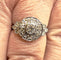 Bague 53 Bague Art déco en or blanc 18 carats et diamants 58 Facettes