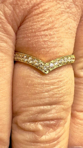 Bague 52 Bague en or jaune 18 carats et diamants 58 Facettes