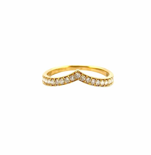 Bague 52 Bague en or jaune 18 carats et diamants 58 Facettes