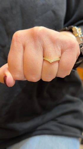 Bague 52 Bague en or jaune 18 carats et diamants 58 Facettes