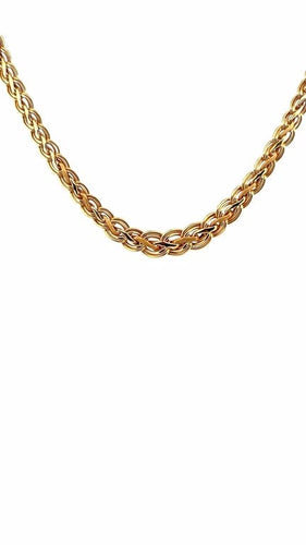 Collier Collier tressé en chute en or jaune 18 carats 58 Facettes