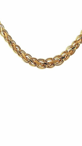 Collier Collier tressé en chute en or jaune 18 carats 58 Facettes