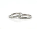 Boucles d'oreilles Créoles en or blanc 18 carats serties de diamants 58 Facettes
