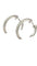Boucles d'oreilles Créoles en or blanc 18 carats serties de diamants 58 Facettes