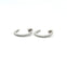 Boucles d'oreilles Boucles d’oreilles créoles en or blanc 18 carats et diamants 58 Facettes