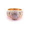 Bague 56 Bague boule vintage en or jaune 18 carats et diamants 58 Facettes