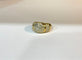 Bague 56 Bague boule vintage en or jaune 18 carats et diamants 58 Facettes