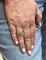Bague 54 Bague vintage en or blanc 18 carats, platine et diamants 58 Facettes