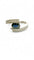Bague 53 Bague croisée saphir et diamants en or blanc 18 carats 58 Facettes