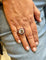 Bague 55 Bague en or blanc, aigue-marine, diamants et rubis 58 Facettes