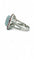 Bague 55 Bague en or blanc, aigue-marine, diamants et rubis 58 Facettes
