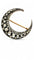 Broche Broche Napoléon III croissant de lune en or 18 carats, argent et diamants 58 Facettes