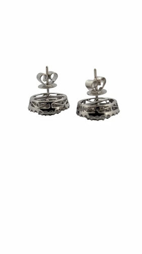Boucles d'oreilles Boucles d’oreilles puces en or blanc 18 carats et diamants 58 Facettes