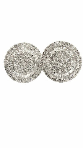 Boucles d'oreilles Boucles d’oreilles puces en or blanc 18 carats et diamants 58 Facettes