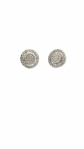 Boucles d'oreilles Boucles d’oreilles puces en or blanc 18 carats et diamants 58 Facettes