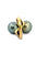 Bague 53 Bague Toi et Moi en or jaune 18 carats avec perles de Tahiti 58 Facettes
