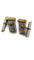 Boutons de manchette Cartier - Boutons de manchette en or jaune 18 carats et acier 58 Facettes