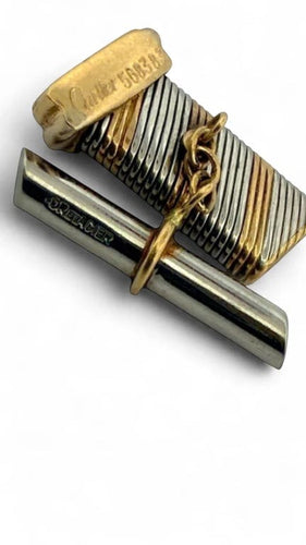 Boutons de manchette Cartier - Boutons de manchette en or jaune 18 carats et acier 58 Facettes