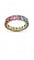 Bague 52 Alliance rainbow en platine 950 sertie de saphirs multicolores et diamants 58 Facettes
