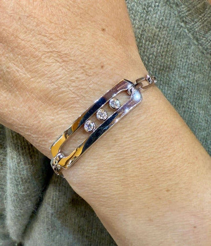 Bracelet Messika Move - Bracelet en or blanc 18 carats et diamants 58 Facettes